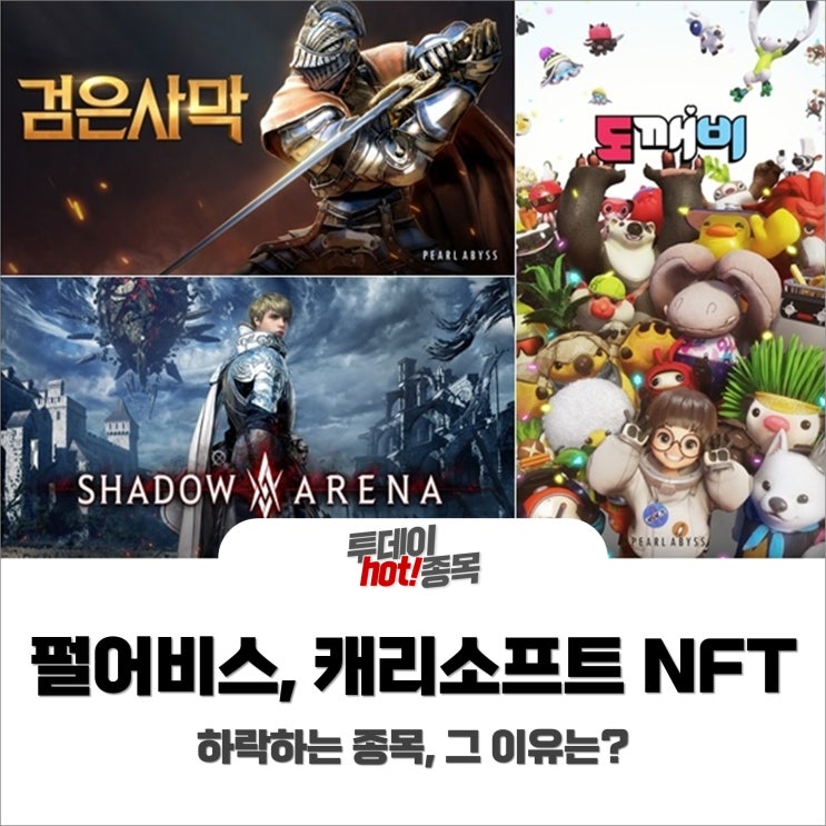  [오전장 특징주] 펄어비스, 캐리소프트 NFT 급등! 그 외 하락 종목 이유는?