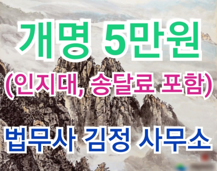  최근 남양주 법원 개명 허가사례