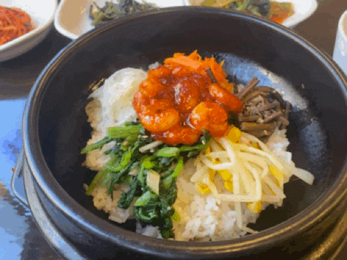  사랑채 새우돌솥비빔밥 도전