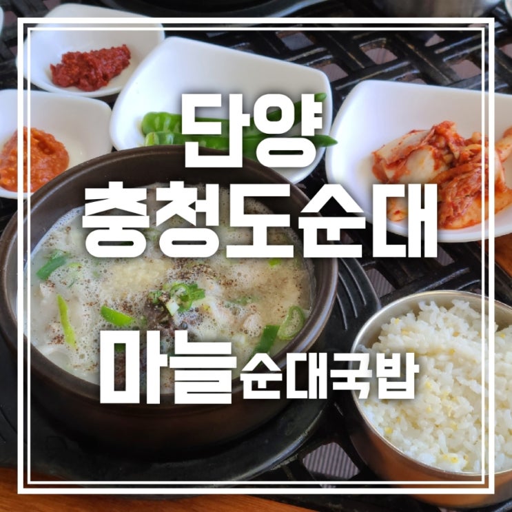 단양 충청도순대 마늘순대국밥 솔직후기