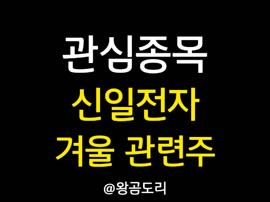  신일전자 주가 전망 : 겨울 관련주 계절 테마주