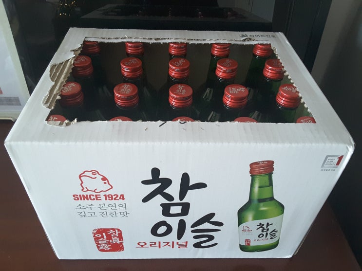  참이슬 소주한박스 선물받았어요^^