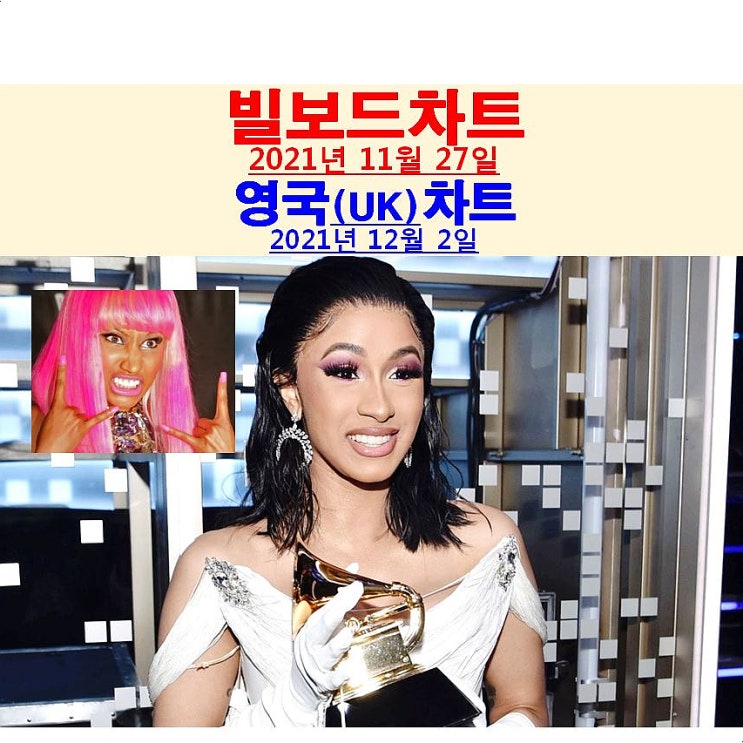빌보드차트분석 2021년11월27일::2022년 <b>그래미</b> 어워드... 