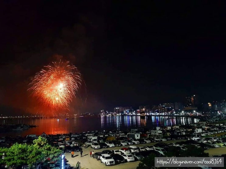 2021 포항불빛축제, 카페 헤이안에서 즐긴 포항 영일대해수욕장 야경 불꽃놀이