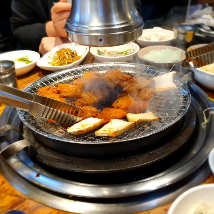 홍천 비콘힐스cc 라운딩 후 양지말화로구이 고추장삽겹살 구이 맛집 추천