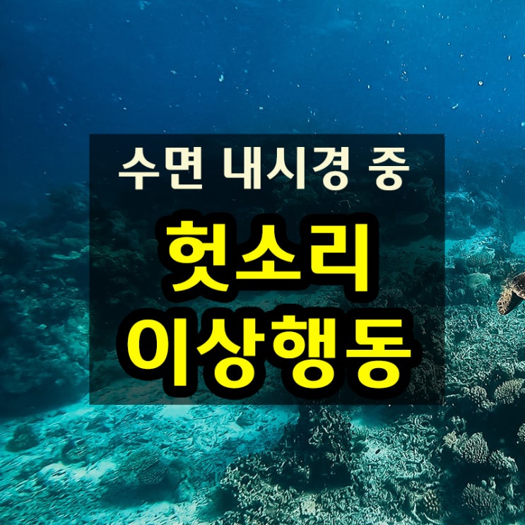  수면 내시경 중 헛소리와 이상행동, 혹시 내가?