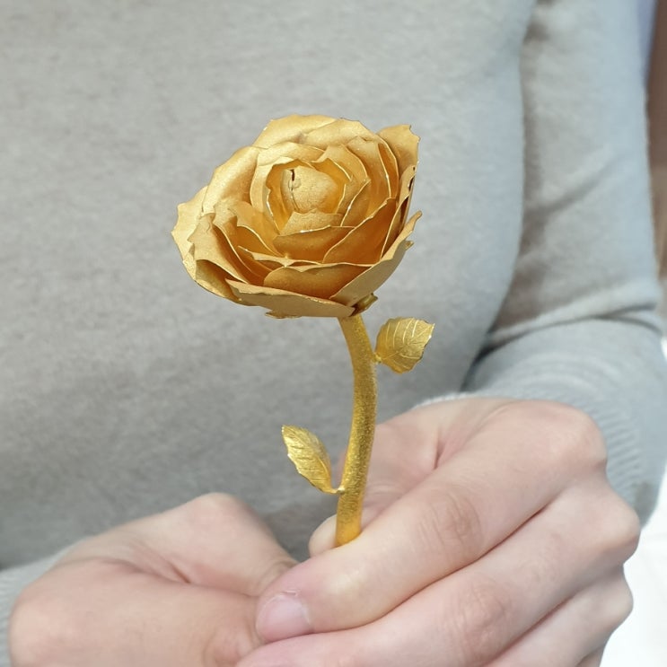  순금 장미꽃 여자친구에게 프로포즈 와이프 아내 생일선물/롯데백화점내 롯데한창