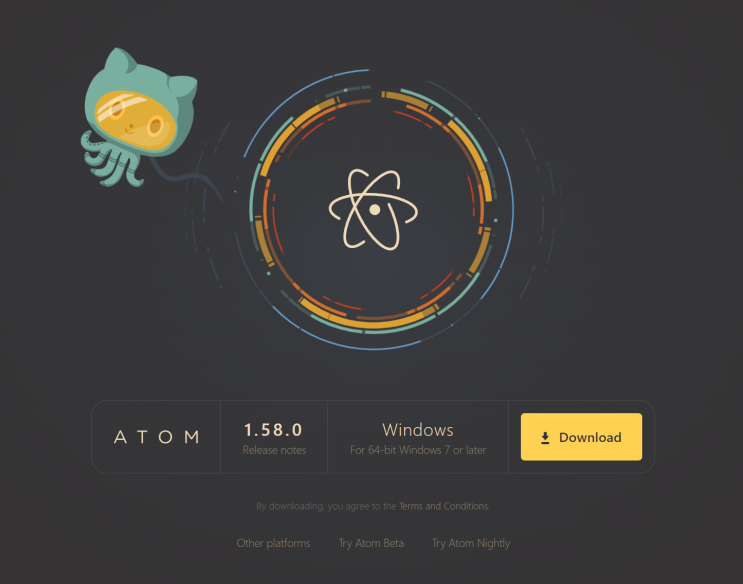 MBTI 웹사이트 프로젝트 Atom 에디터 설치