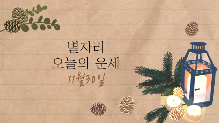  별자리 오늘의 운세 11월30일
