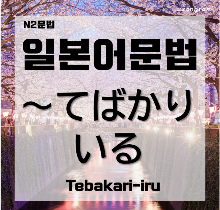  [일본어공부] 일본어 문법 : N2문법 「～てばかりいる」대해서 알아보자.