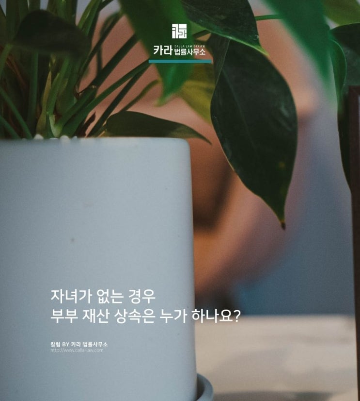  자녀가 없는 경우 부부 재산 상속은 누가 하나요?