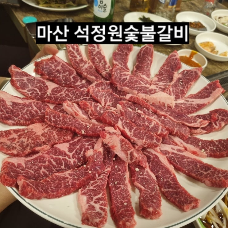  마산 석정원 숯불갈비 소 갈비살 소양념갈비 !