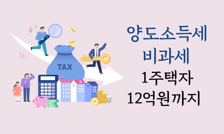  양도소득세 비과세, 1주택자 12억원까지