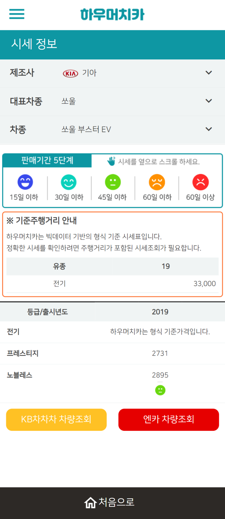 하우머치카 2021년 10월 쏘울 부스터 EV 중고차가격.시세표 하우머치카 2021년 10월 쏘울 부스터 EV 중고차가격.시세표