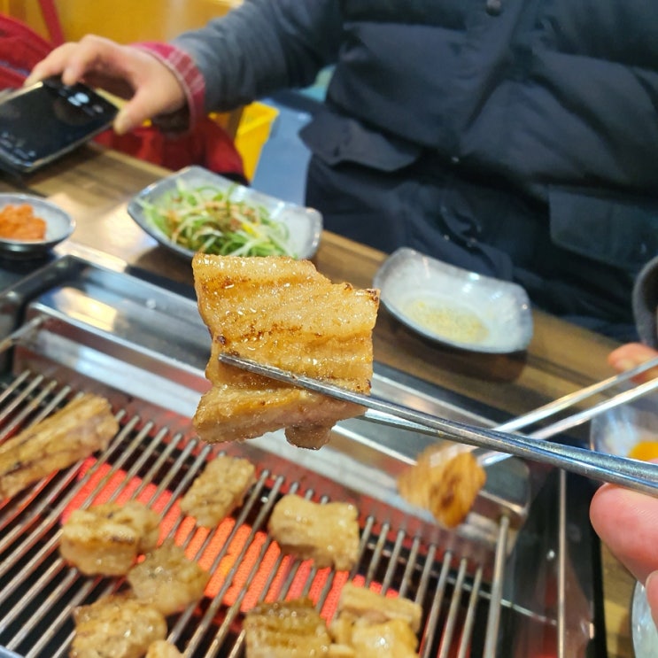 갈비맛에 반했어! 양념돼지갈비 제주공항고기집 통큰돼지