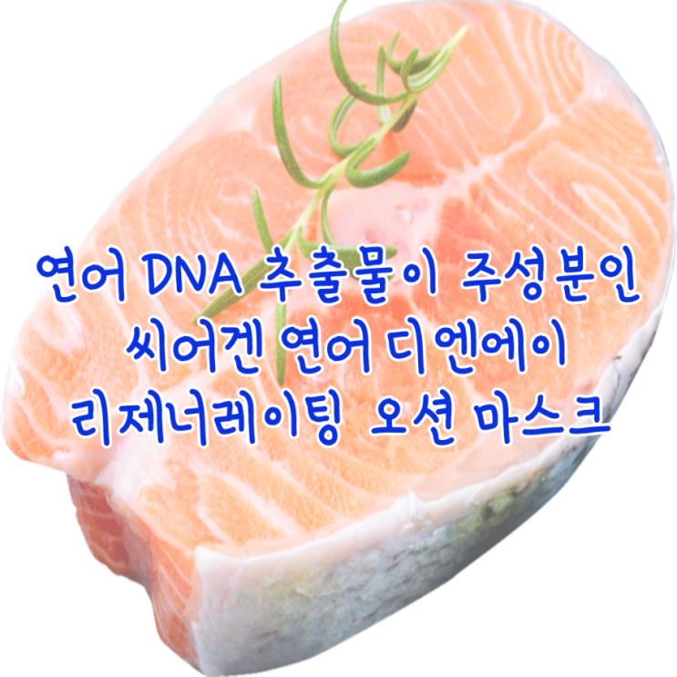  리주란 주사대신 씨어겐 연어 PDRN 마스크팩으로 피부관리