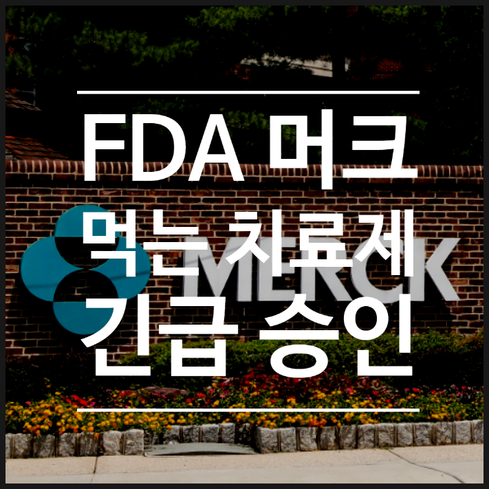  미국 FDA, 머크 코로나 먹는 치료제 '몰누피라비르' 긴급사용 승인! 화이자와 비교