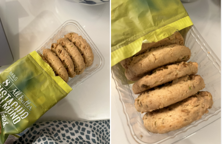  [영국워킹홀리데이] +80 M&S 피스타치오 쿠키 맛있어요.