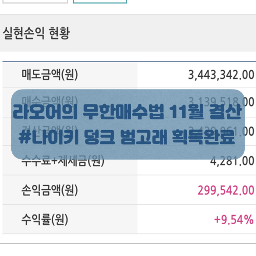  라오어의 무한매수법 11월 손익결산 및 시장분석