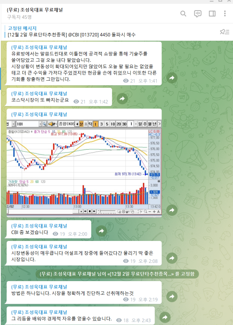  주식 텔레그램 채널 소개 및 전환 안내
