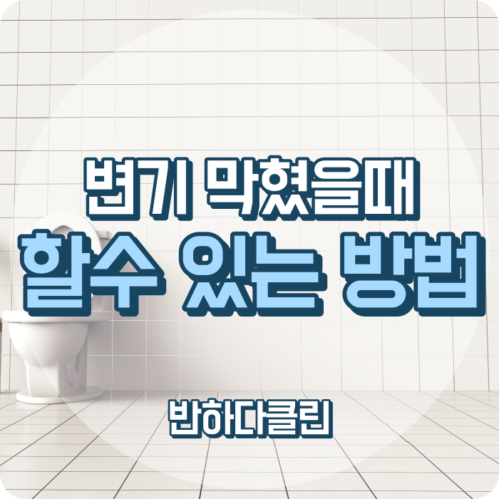  변기 막혔을대 집에서 할수 있는 방법 (반하다클린)