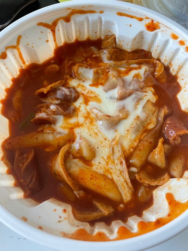  엽기 떡볶이 신메뉴 분모자 튀김 리뷰