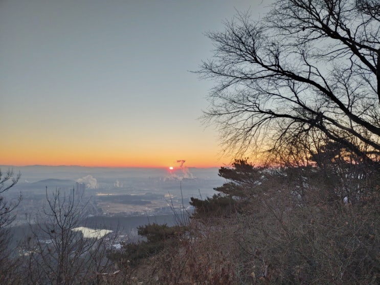 오늘아침 설봉산 정상에서 본 일출