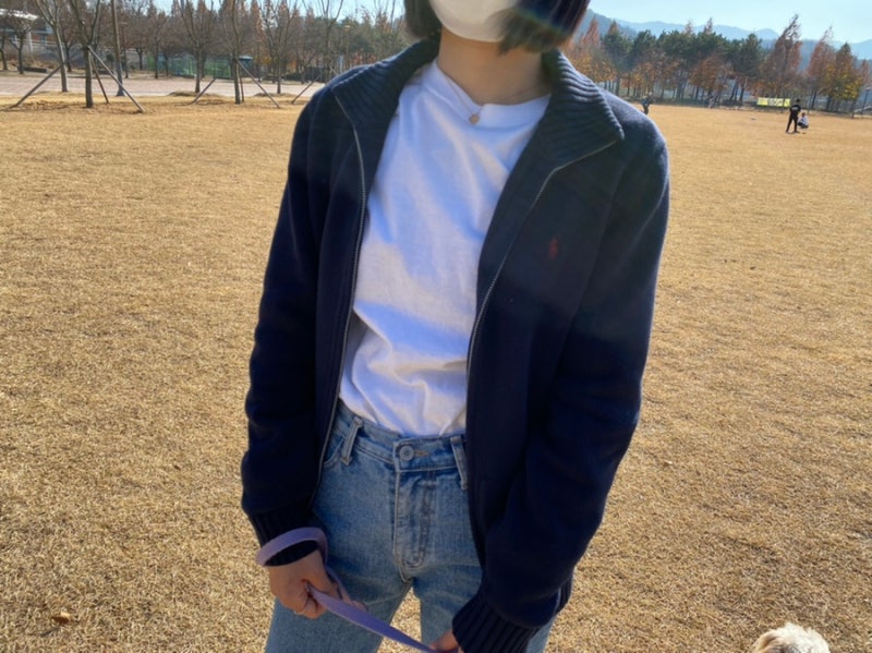 폴로 보이즈 풀 집업 니트 가디건 Polo Boys Cotton Full-Zip Sweater 네이비 후기