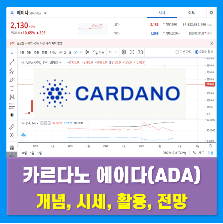 카르다노 에이다 시세, 사업성, 전망 등 정리