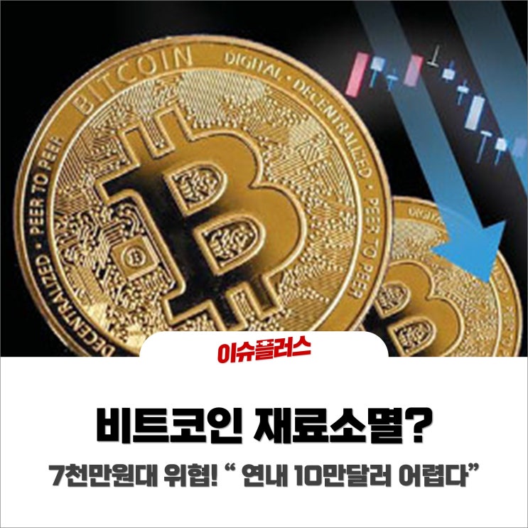 비트코인 10만달러 어렵다, 7천만원 위협! 비트코인 재료소멸됐다?