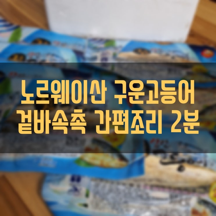  겉바속촉 노르웨이산 삼선 구운 고등어 전자레인지 2분 간편조리