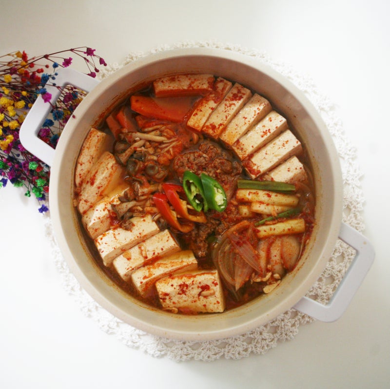 두부전골 레시피 얼큰두부찌개