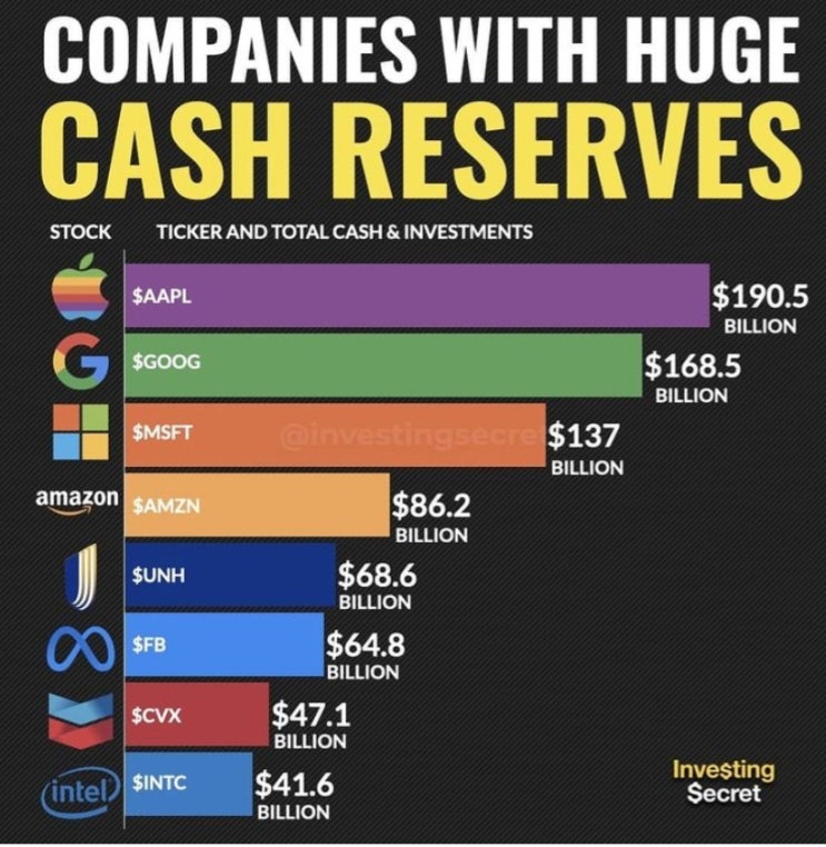 Companies with Huge Cash Reserves