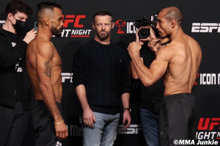 UFC 베가스 44: 롭 폰트 vs 조제 알도 계체 결과와 영상 UFC 베가스 44: 롭 폰트 vs 조제 알도 계체 결과와 영상