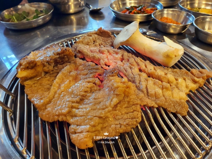  일산 너비아니 연탄불에 구워먹는 양념갈비