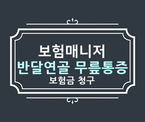  성인보험 무릎통증 반달연골손상 약제비용 청구