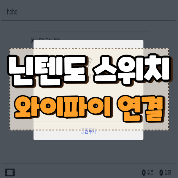  닌텐도 스위치 와이파이 연결 및 검색 안됨