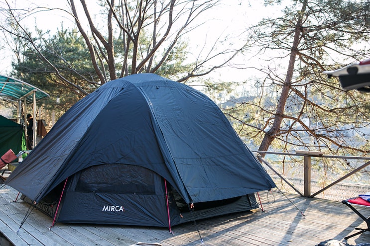 캠핑 쉘터텐트 미르카 스카이돔 장박 텐트 설치