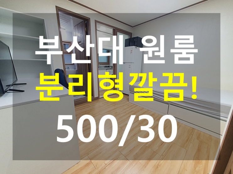 부산대원룸 : 북문인근 깨끗하고 엘리베이터 있어서 좋아요 500/30