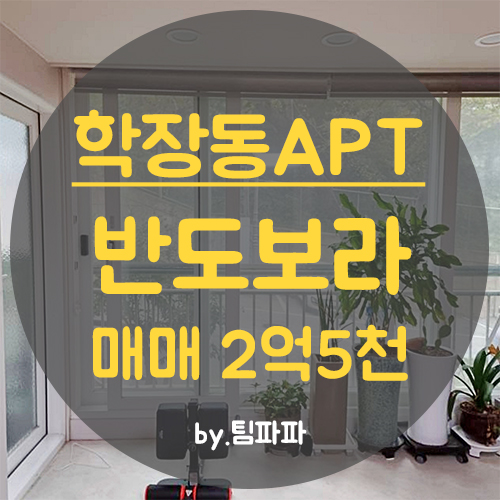  사상 학장동아파트 반도보라타운 32평 매매 1층 올수리