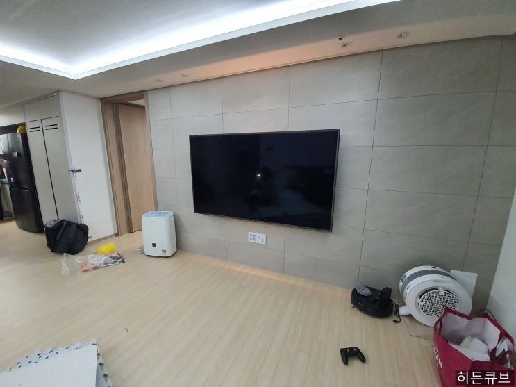  전주무타공벽걸이tv설치 주변기기 매립