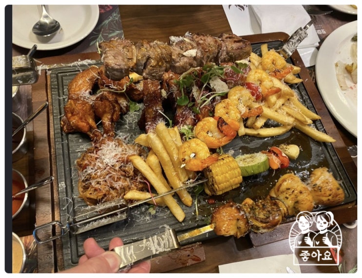  신중동역스테이크 분위기좋은'LA BBQ' 바베큐플래터!