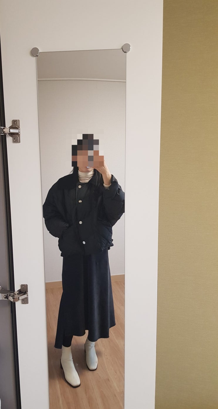  한섬 handsome SYSTEM 니팅 칼라  구스 다운 점퍼 구매후기!