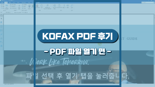 KOFAX에서 PDF파일 열기 실행 후기