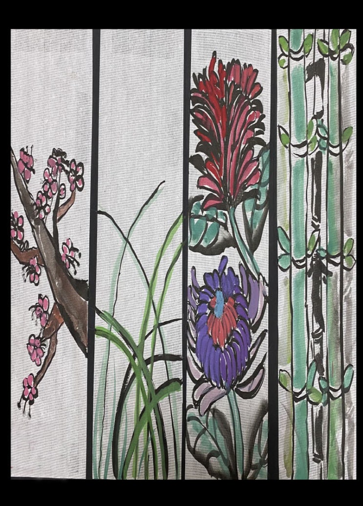  Opensea NFT "Maehwa blossom,Orchis,Mum,Bambusoideae(매난국죽)"