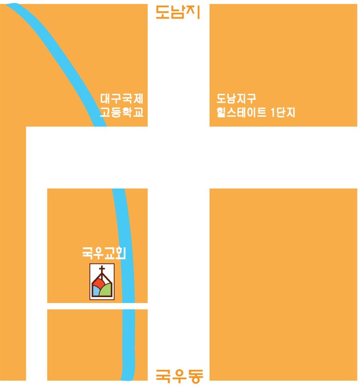  국우교회 약도