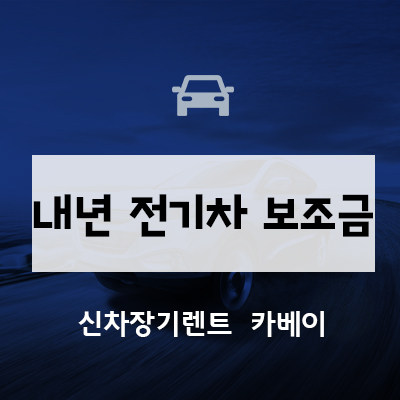  내년 전기차 보조금 확인하기