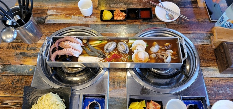  해물라면의 최강자 문개항아리애월 제주 맛집 쏴라있네