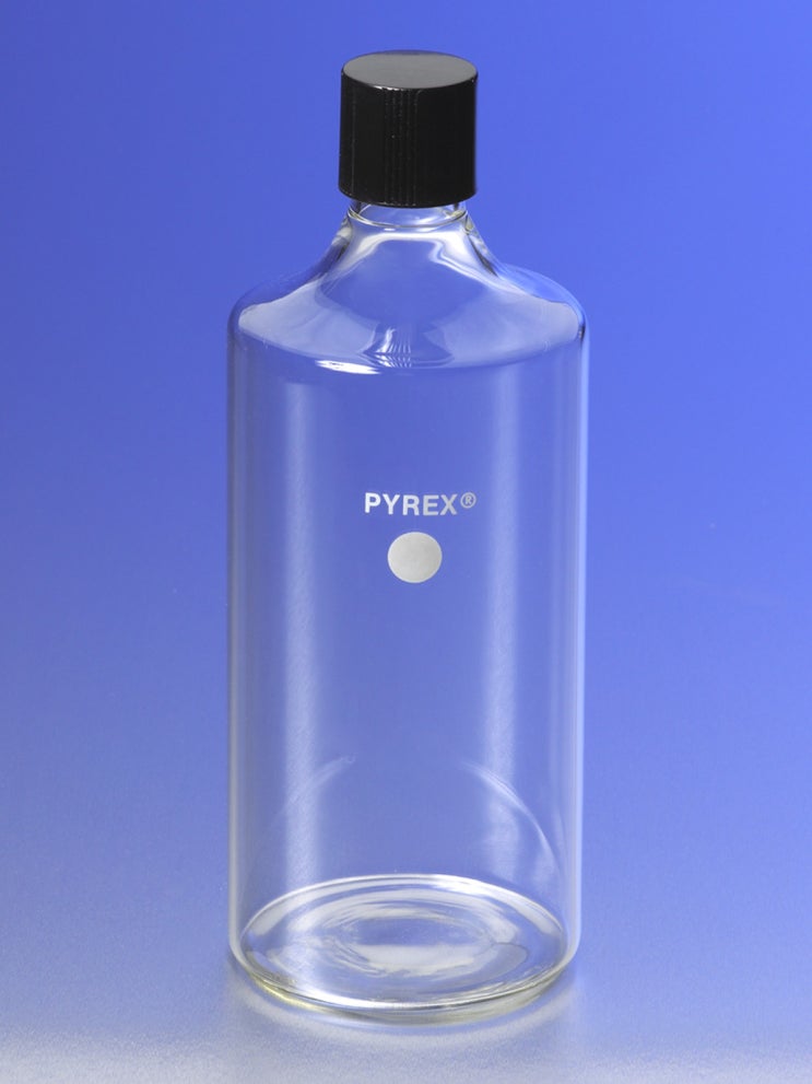 PYREX 840cm² Roller Bottles with 38 mm Screw Cap, 1400-285