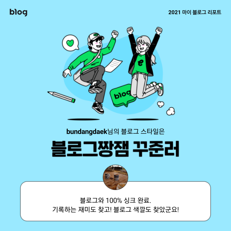  [2021 마이 블로그 리포트] 블로그 빅데이터로 알아보는 '2021 내 블로그 스타일'